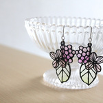 切り絵の紫陽花のアクセサリー　ピンク