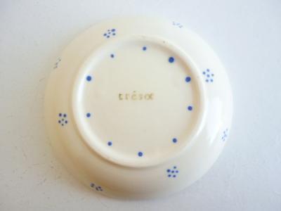 手作り陶磁器【tresor】プレート（～9cm）LBLU1